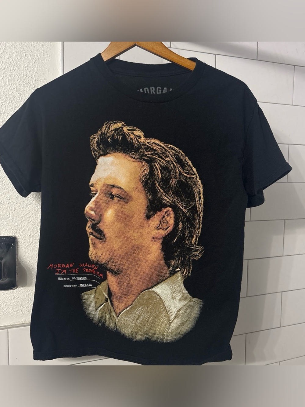 Morgan Wallen Portrait Graphic Tee - Black